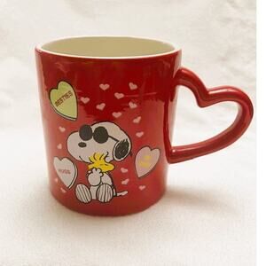 Peanuts Snoopy Joe Cool Valentine's Hearts 16oz Ceramic Mug-NEW